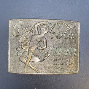 Coca Cola Belt Buckle Atlanta Ga 1915 Trans-Pan San Fran Expo Vintage Collectors